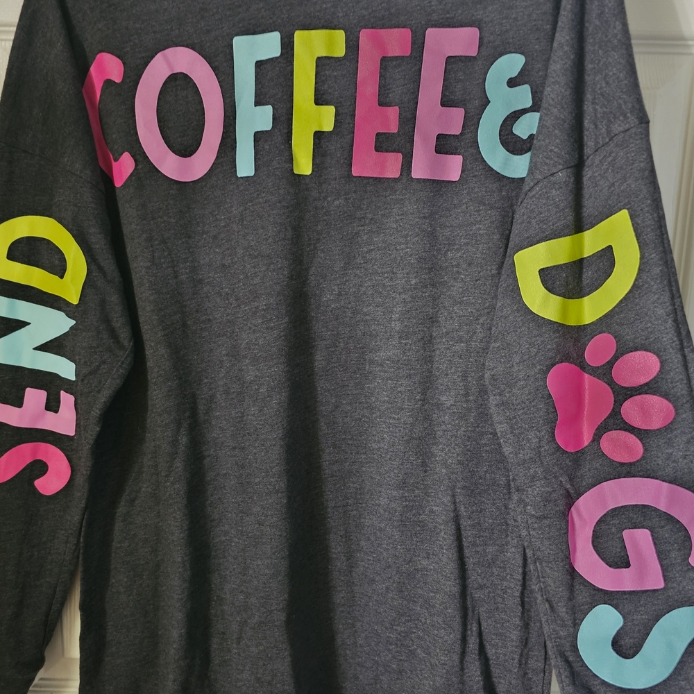 Gray Shirt with Colorful Print